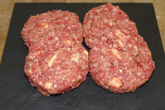 Cheddar jalapeno burger